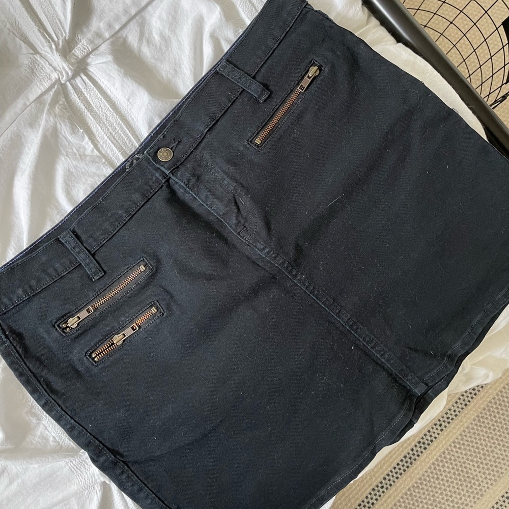 Black Jean Skirt